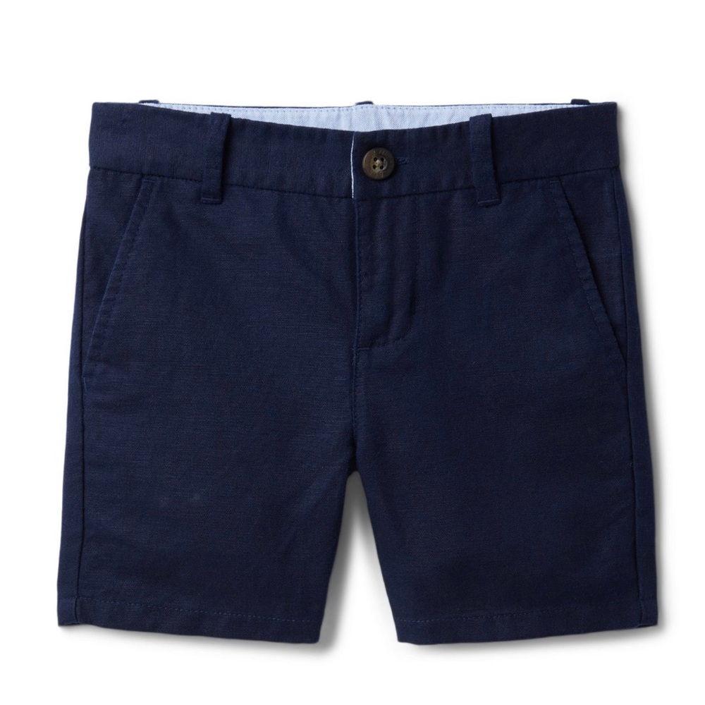Janie and Jack navy linen shorts size 10
